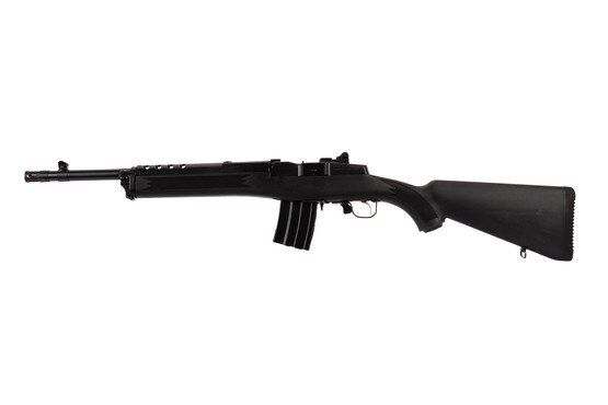 The Ruger Mini 14 .300 blackout tactical rifle features an A2 style flash hider